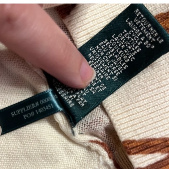 Lauren Ralph Lauren Horse Bit Equestrian Cotton Turtleneck Sweater NWT- Sz M - Picture 7 of 12